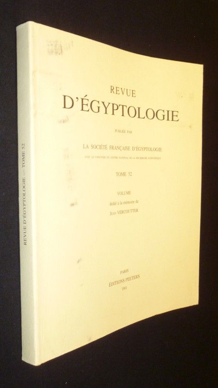 Revue d'égyptologie, Tome 52