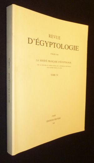 Revue d'égyptologie, Tome 54