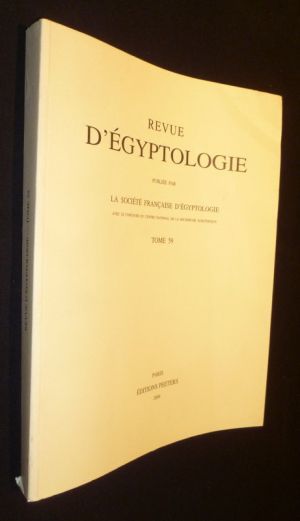 Revue d'égyptologie, Tome 59