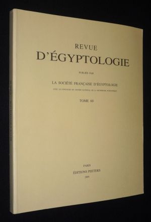 Revue d'égyptologie, tome 60