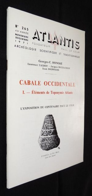 Atlantis n°265 - Cabale occidentale. I. Eléments de toponymie atlante