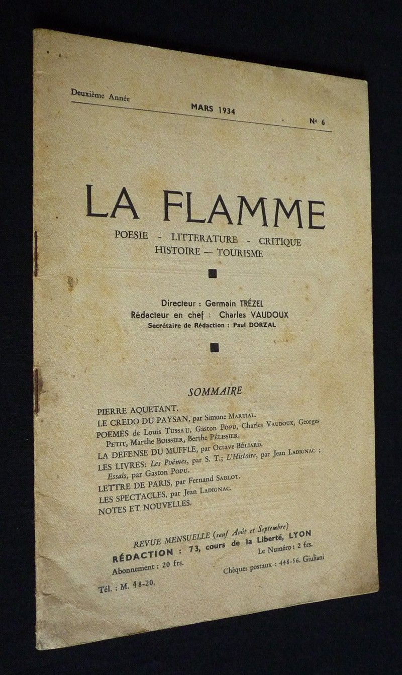 La Flamme (n°6, mars 1934)