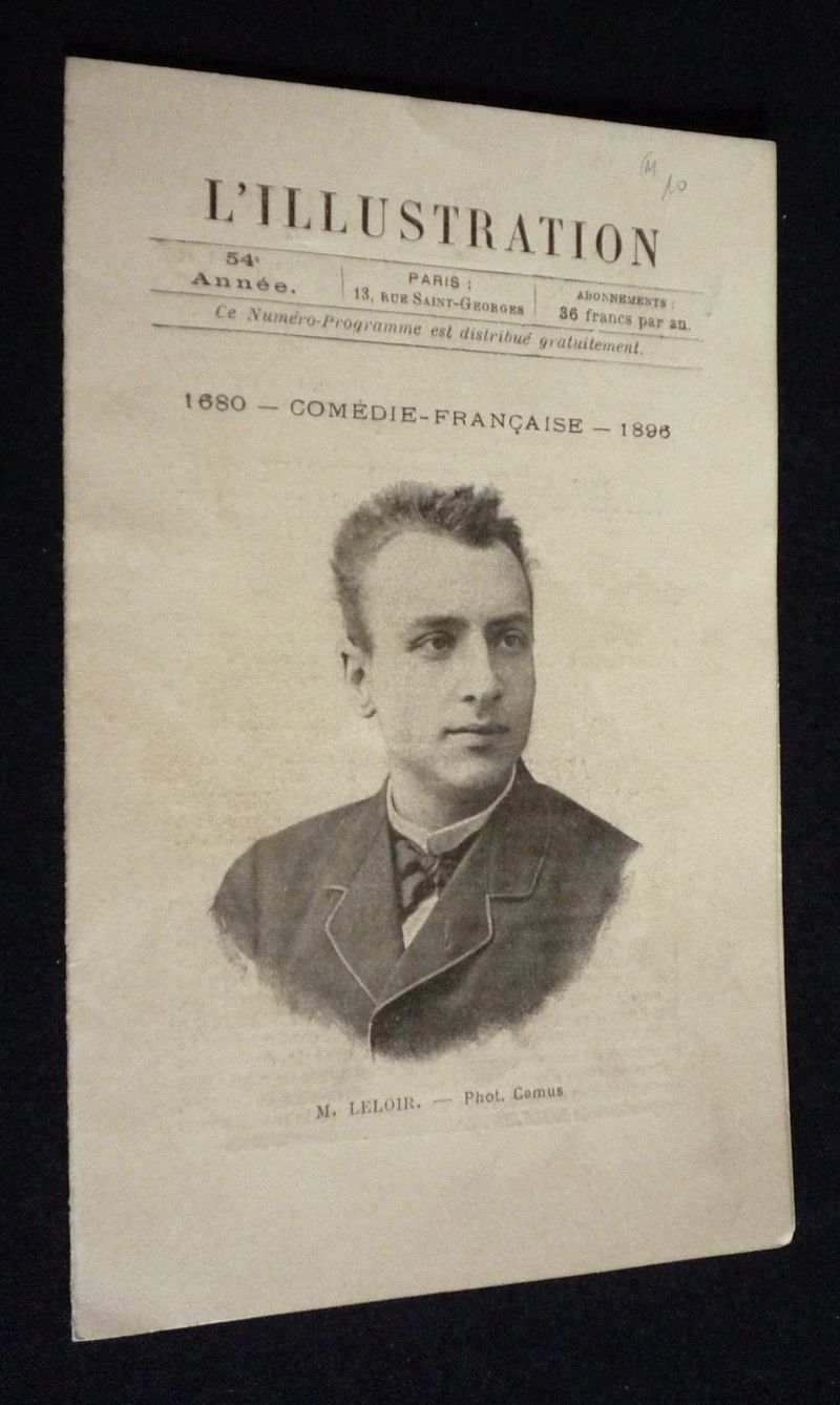 L'Illustration (54e année, numéro-programme du 5 octobre 1896) : Montjoye