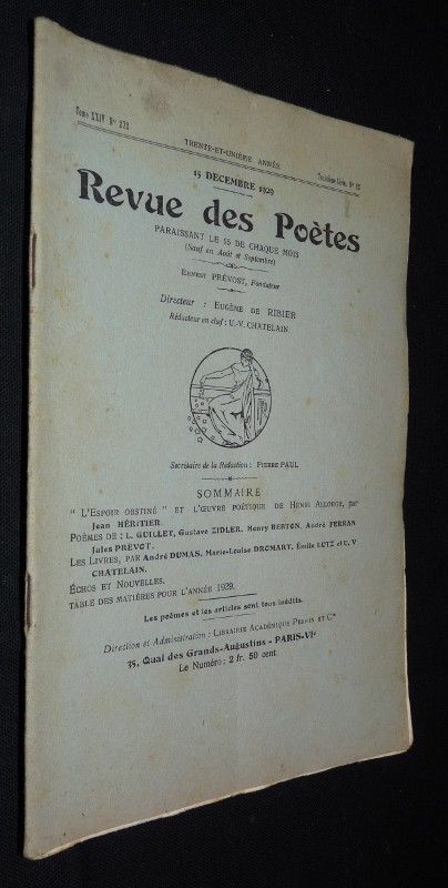 Revue des poètes (lot de 10 numéros)