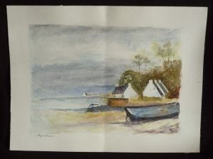 Aquarelle originale de Vaubourg : Pays d'Armor