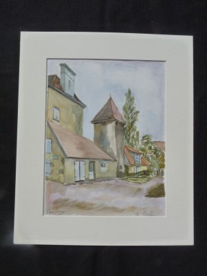 Aquarelle originale de Vaubourg : le Perche