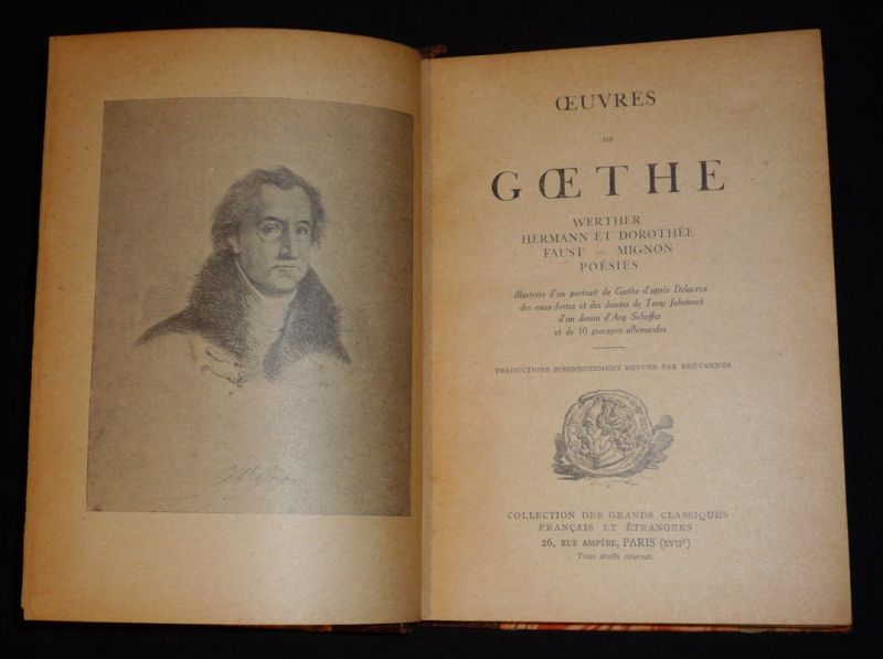 Oeuvres de Goethe : Werther - Hermann et Dorothée - Faust - Mignon - Poésies