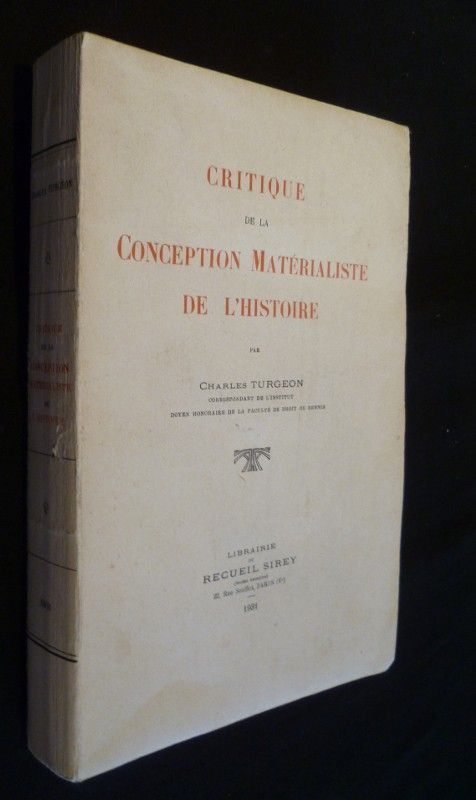 Critique de la conception matérialiste de l'histoire