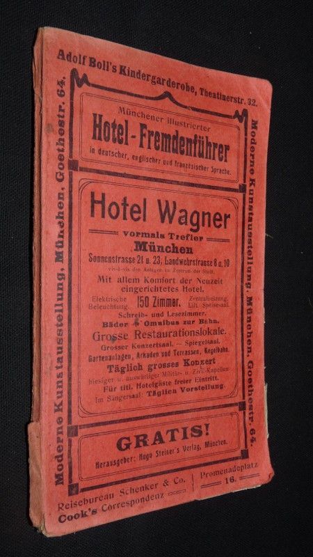 Hotel-Fremdenführer in deutscher, englischer und französischer Sprache, München