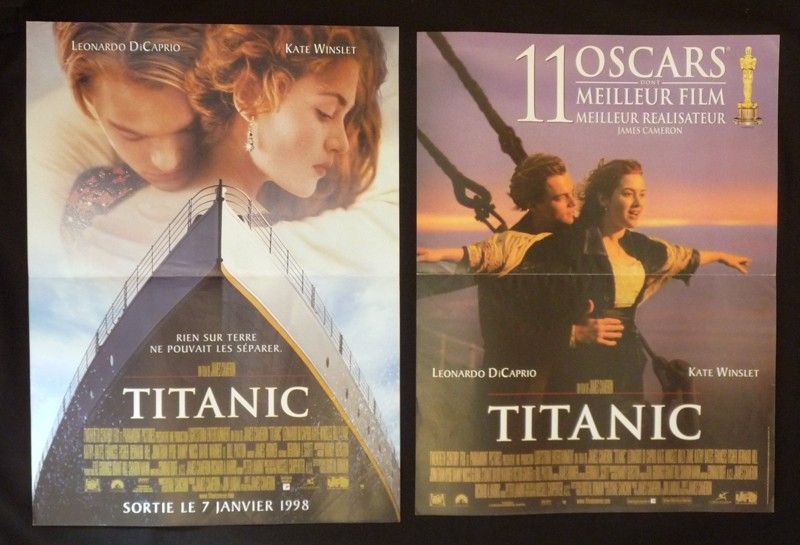 Titanic (deux affichettes 40 x 54 cm et 40 x 52,8 cm)