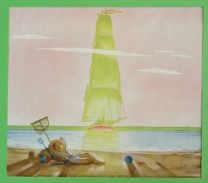 Illustration de Jean-Adrien Mercier : Navire à l'horizon (Le Rêve de Jean-François)