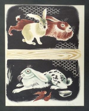 Illustration de Hélène Guertik : Lapins (La Ferme du Père Castor)