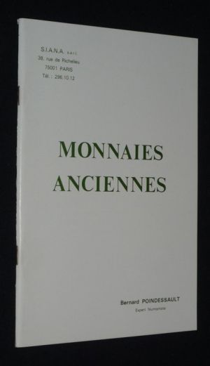 S.I.A.N.A. s.a.r.l. Liste été 1980. Monnaies anciennes en vente aux prix marqués