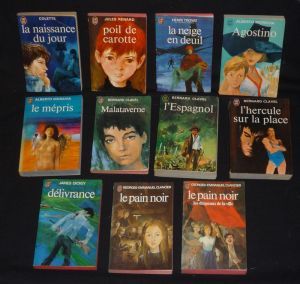 Lot de 11 romans - couvertures illustrées par Paul Durand (éditions J'ai Lu) : Colette - Jules Renard - Henri Troyat - Alberto Moravia - Bernard Cla