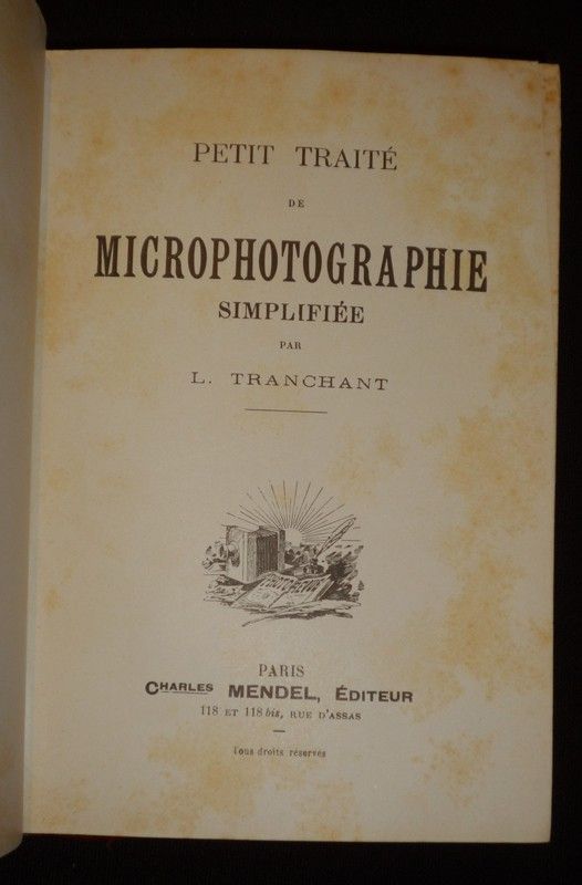 Réunion de 10 traités de photographie (éd. Charles Mendel) : Manuel pratique de platinotypie. Photographie à la lumière artificielle. Trucs et fi