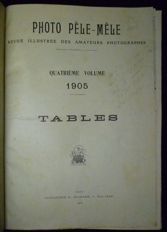 Photo Pêle-Mêle, revue illustrée des amateurs photographes. Quatrième volumes (1905)