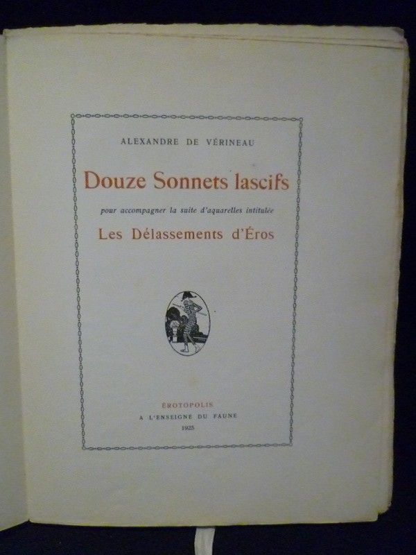 Douze sonnets lascifs, pour accompagner la suite d'aquarelles intitulée Les Délassements d'öros
