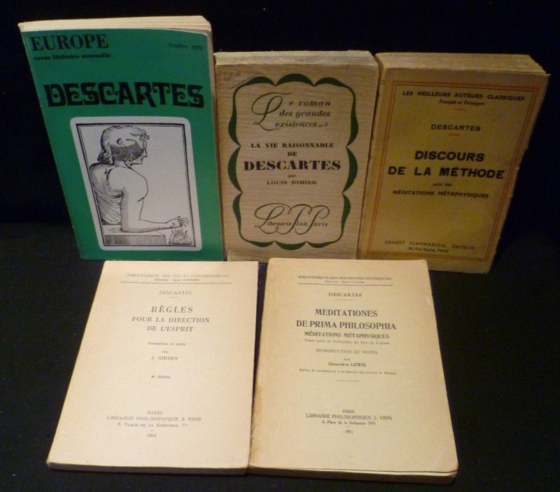 Descartes (lot de 5 ouvrages de l'auteur et sur l'auteur)