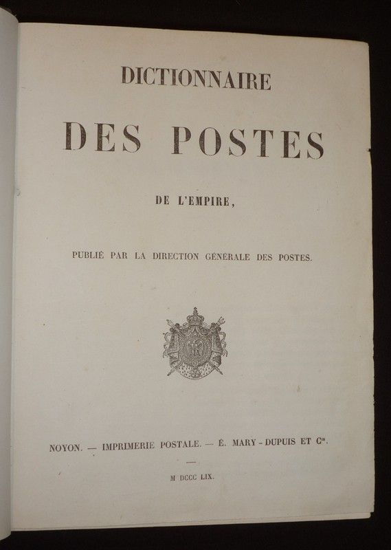 Dictionnaire des postes de l'Empire