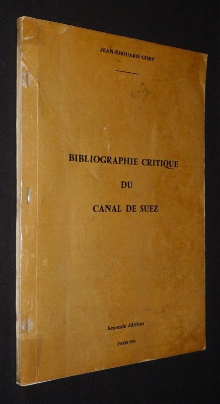 Bibliographie critique du Canal de Suez