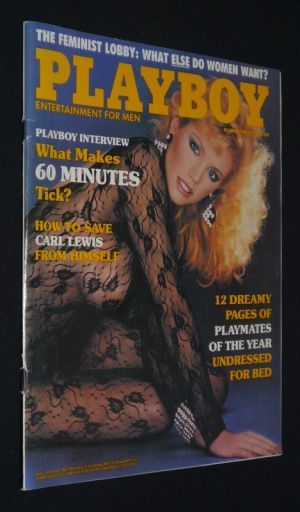 Playboy, Vol. 32, No. 3 - March 1985 : What makes 60 Minutes tick - 12 dreamy pages of Playmates of the Year undressed for bed