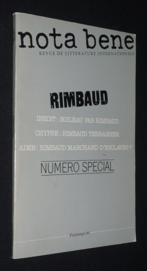 Nota Bene (printemps 1984) : Numéro spécial Rimbaud
