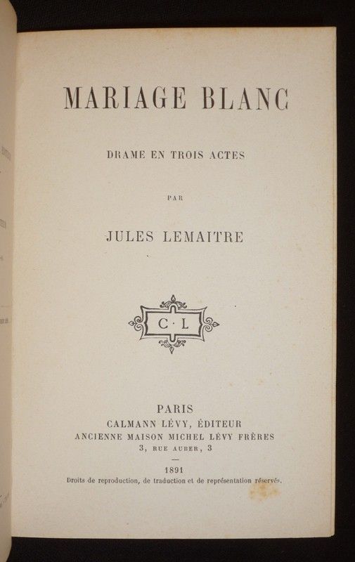 Musotte, suivi de Mariage blanc, drame de Jules Lemaître