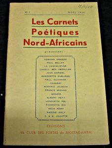 Les carnets poétiques Nord-africains n° 1