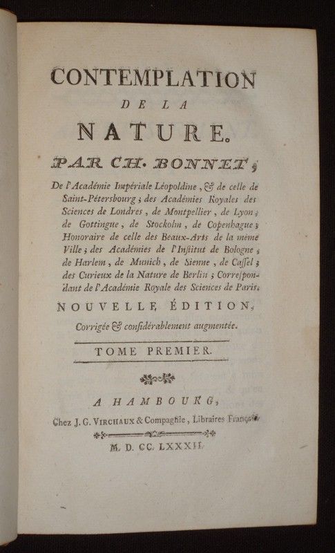 Contemplation de la nature (3 volumes)