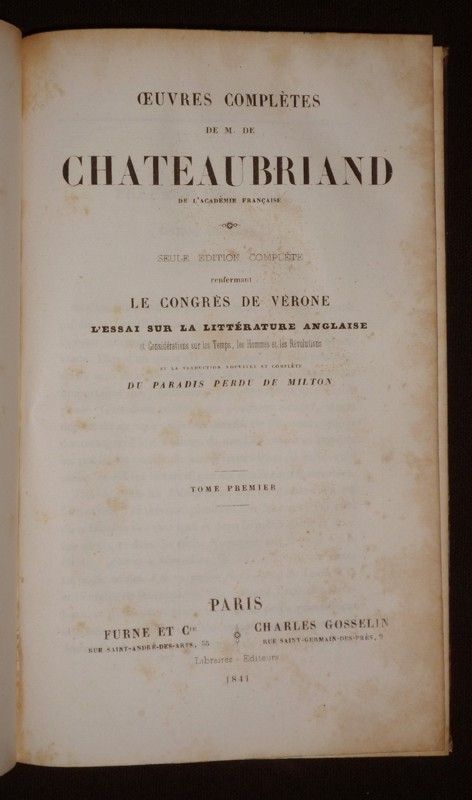 Oeuvres complètes de M. de Chateaubriand