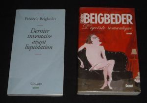 Lot de 2 ouvrages de Frédéric Beigbeder : Dernier inventaire avant liquidation - L'Egoïste romantique