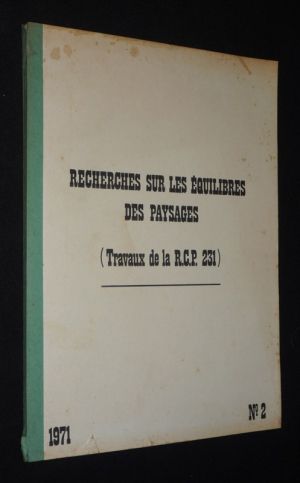 Recherches sur les équilibres des paysages (Travaux de a R.C.P. 231), N°2, 1971 : Réflexions sur les résultats du stage du crêt de la neige. Crit