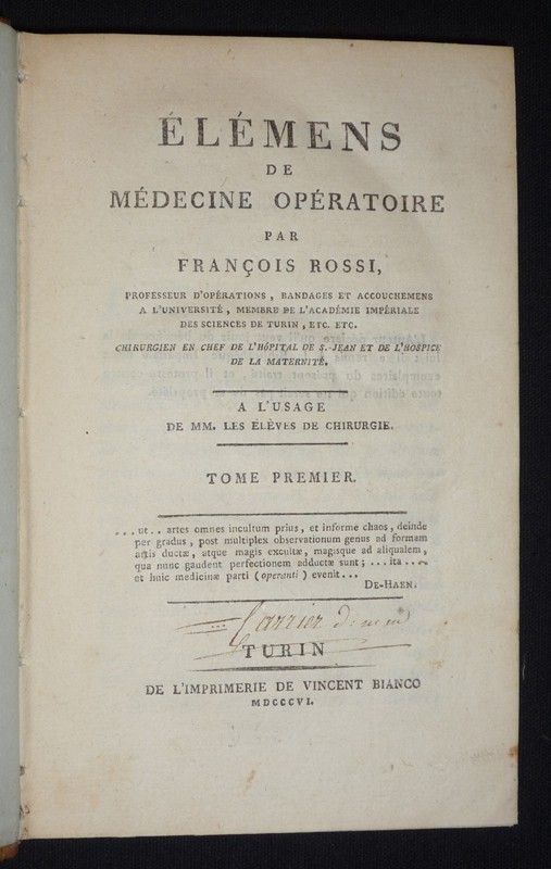 Elémens de médecine opératoire (2 volumes)