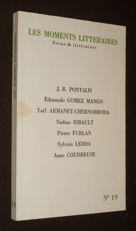 Les Moments littéraires (n°19, 1er septembre 2008)