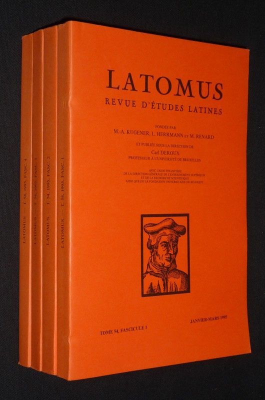 Latomus, Tome 54, Fascicules 1 à 4 (année 1995 complète)