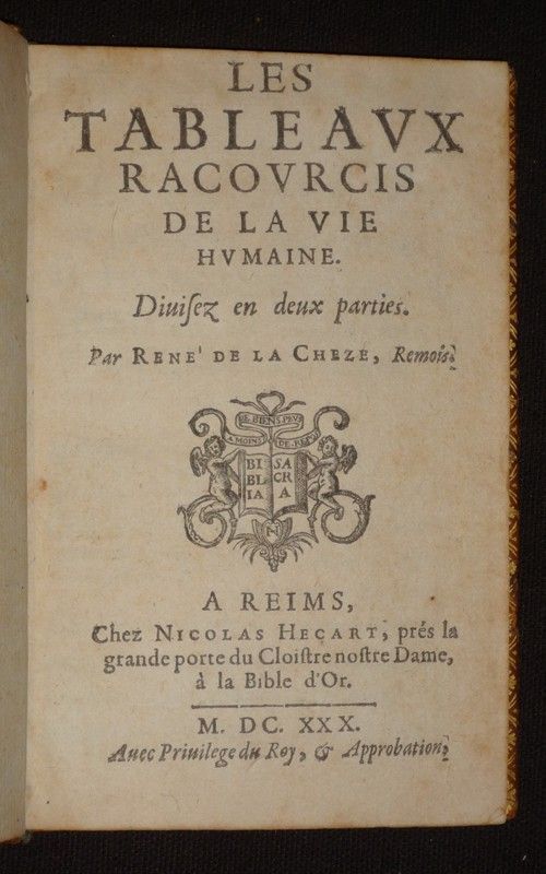 Les Tableaux racourcis de la vie humaine