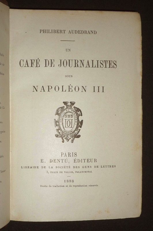 Un café de journalistes sous Napoléon III