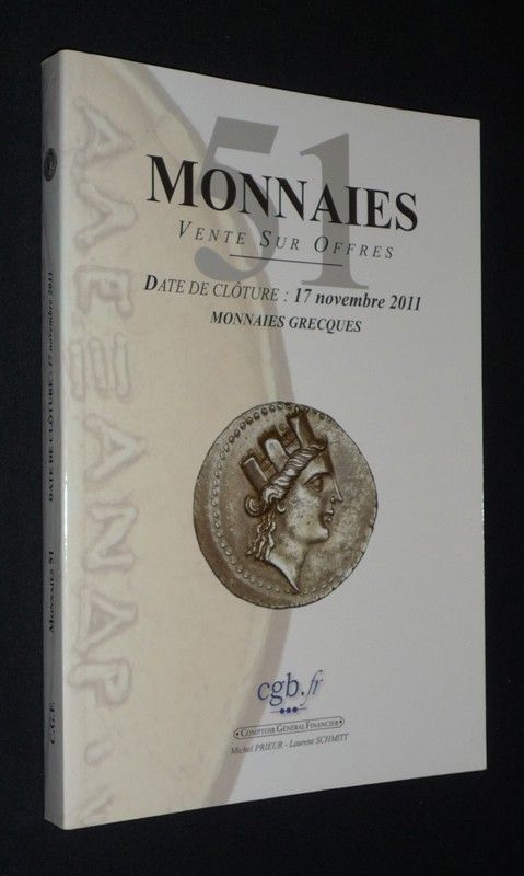 Monnaies 51 - Comptoir Général Financier - Date de clôture : 17 novembre 2011