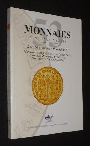 Monnaies 53 - Comptoir Général Financier - Date de clôture : 19 avril 2012