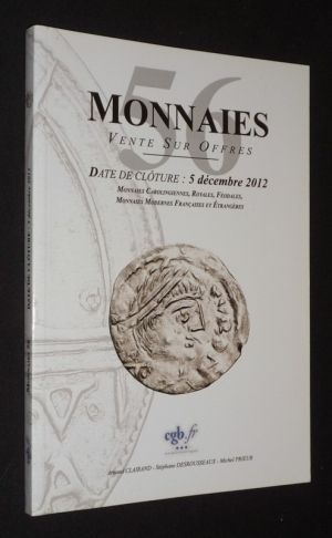 Monnaies 56 - Comptoir Général Financier - Date de clôture : 5 décembre 2012