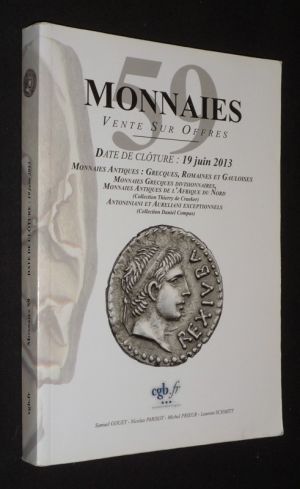 Monnaies 59 - Comptoir Général Financier - Date de clôture : 19 juin 2013