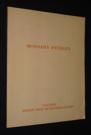 Catalogue de monnaies grecques et romaines (Lucerne, 28 avril 1936)
