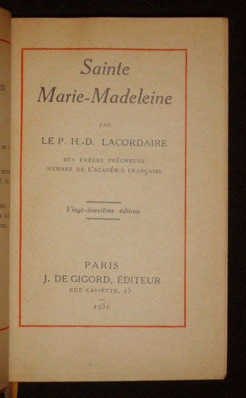 Sainte Marie-Madeleine