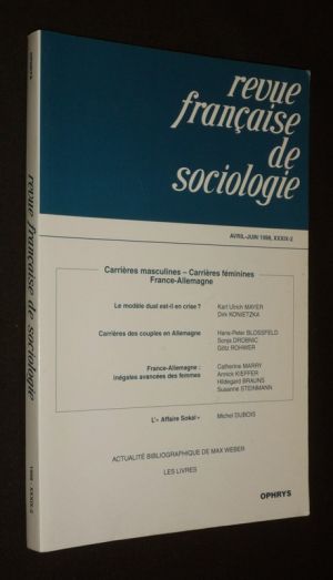 Revue française de sociologie (avril-juin1998, XXXIX-2)