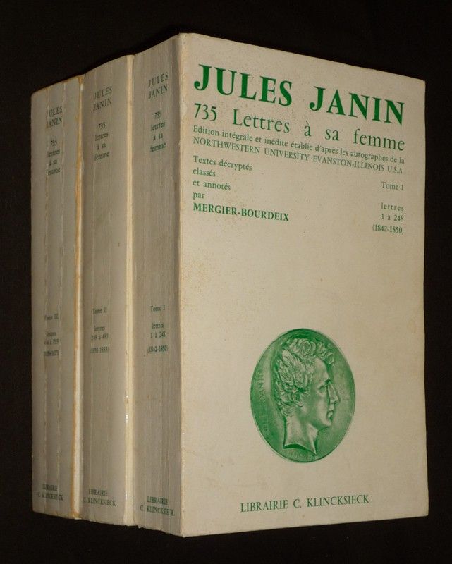 Jules Janin : 735 Lettres à sa femme (3 volumes)