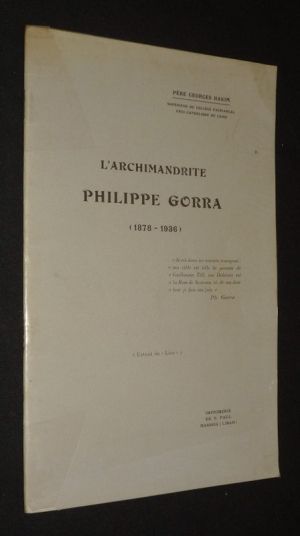 L'Archimandrite Philippe Gorra (1878-1936)