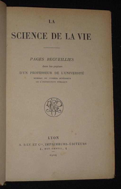 La Science de la vie (3 volumes)