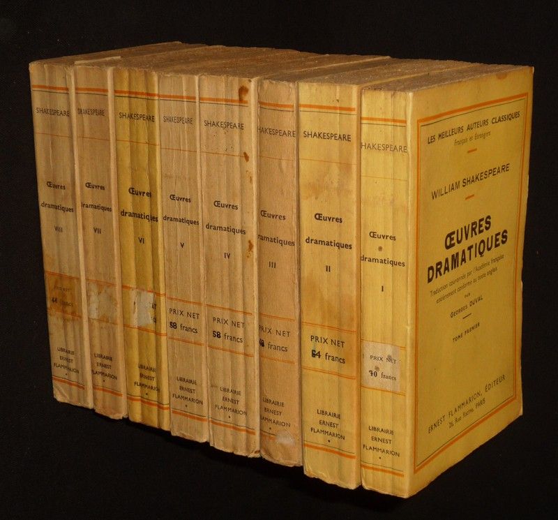 Oeuvres dramatiques de William Shakespeare (8 volumes)