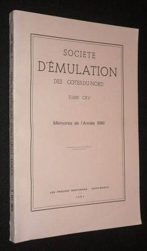 Société d'émulation des Côtes-du-Nord, Tome CXV - Mémoires de l'année 1986