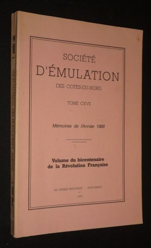 Société d'émulation des Côtes-du-Nord, Tome CXVII - Mémoires de l'année 1988